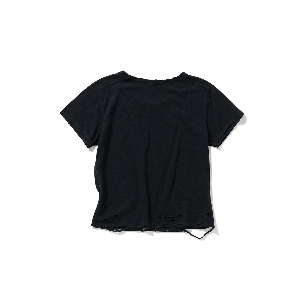 DISTRESS Regular T-Shirt  #FITTED / Black