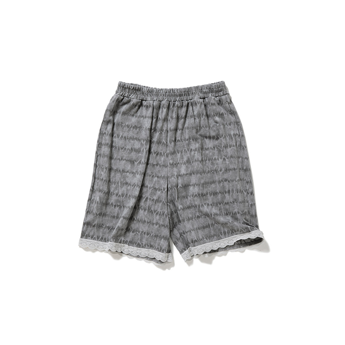 Lace-trim Loose Slip Shorts / White