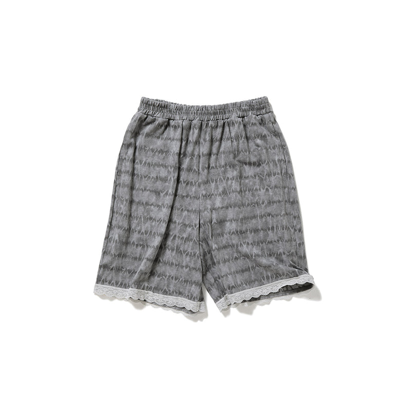 Lace-trim Loose Slip Shorts / White