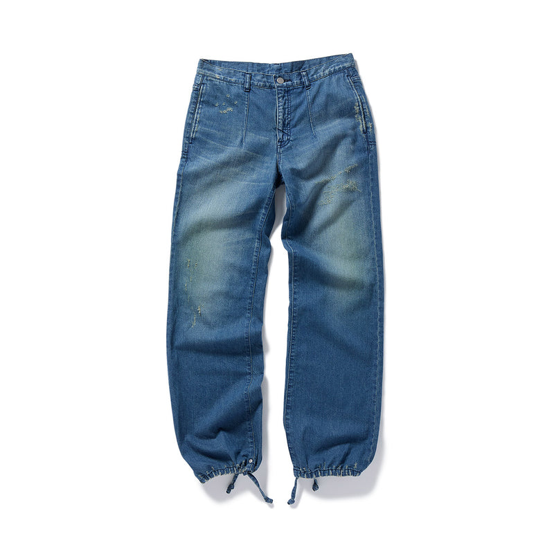 Low-rise Scratch Denim / Blue