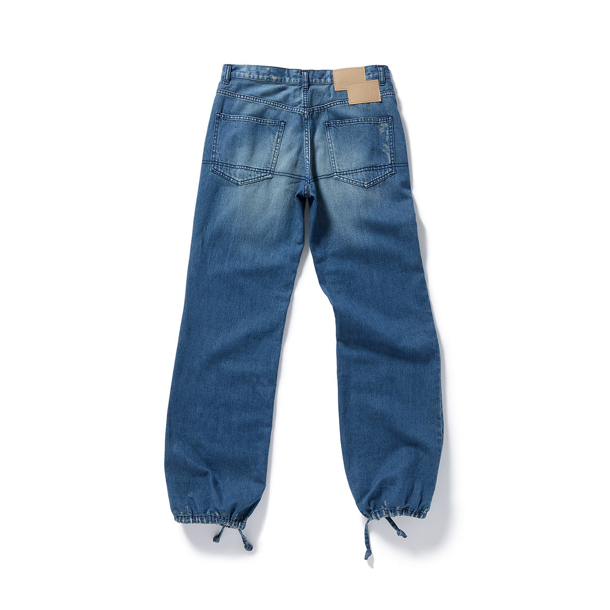 Low-slung Scratch Denim / Blue