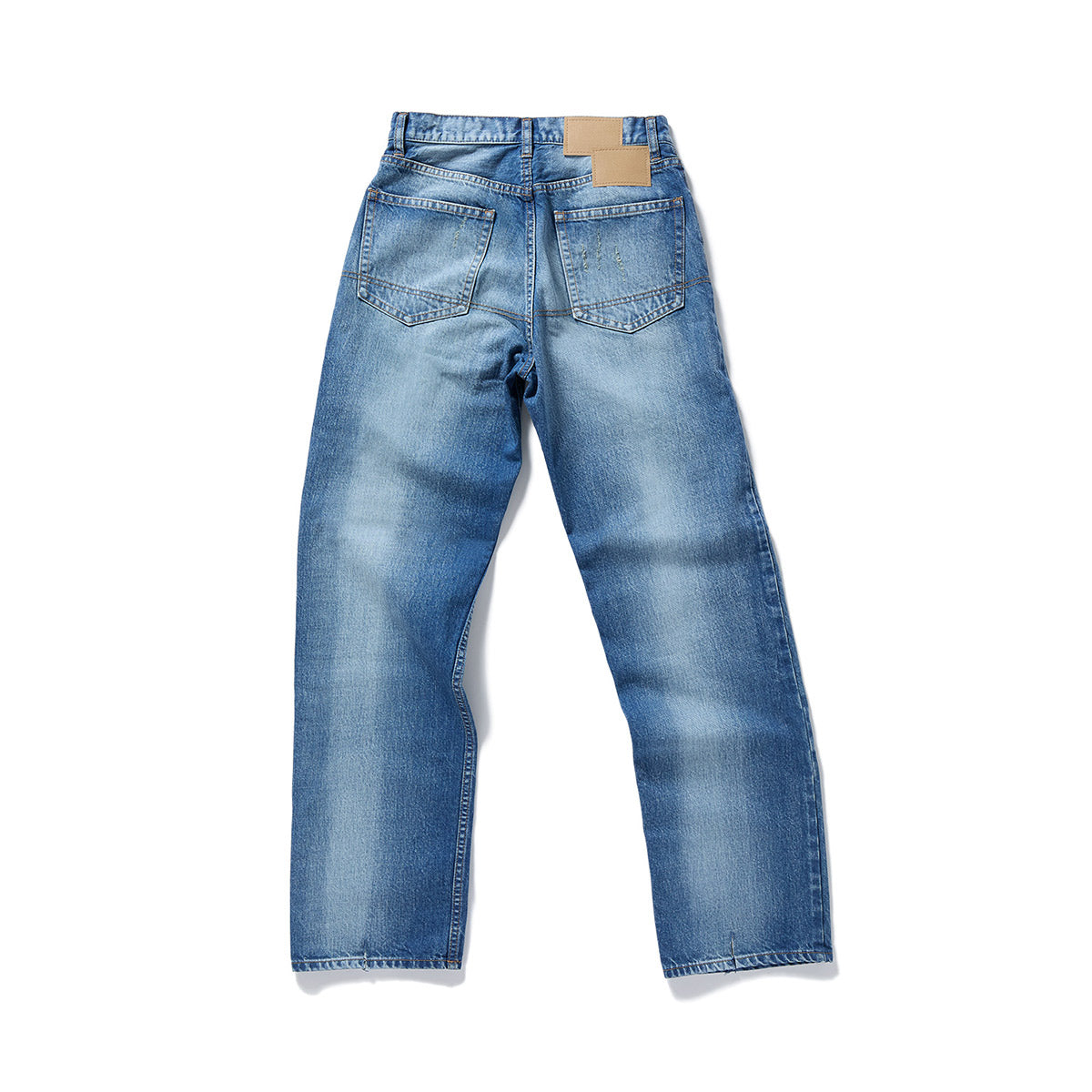 Washed-out Loose Straight Denim / Blue