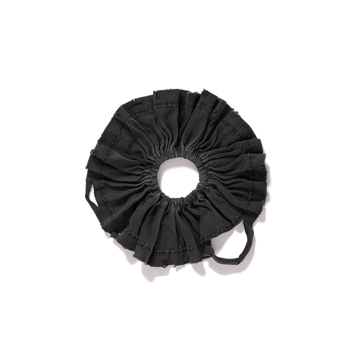 Frayed Jersey Scrunchie / Gray