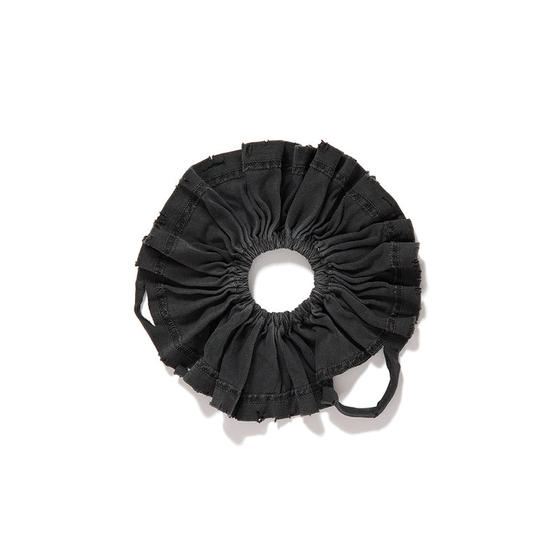 Frayed Jersey Scrunchie / Gray