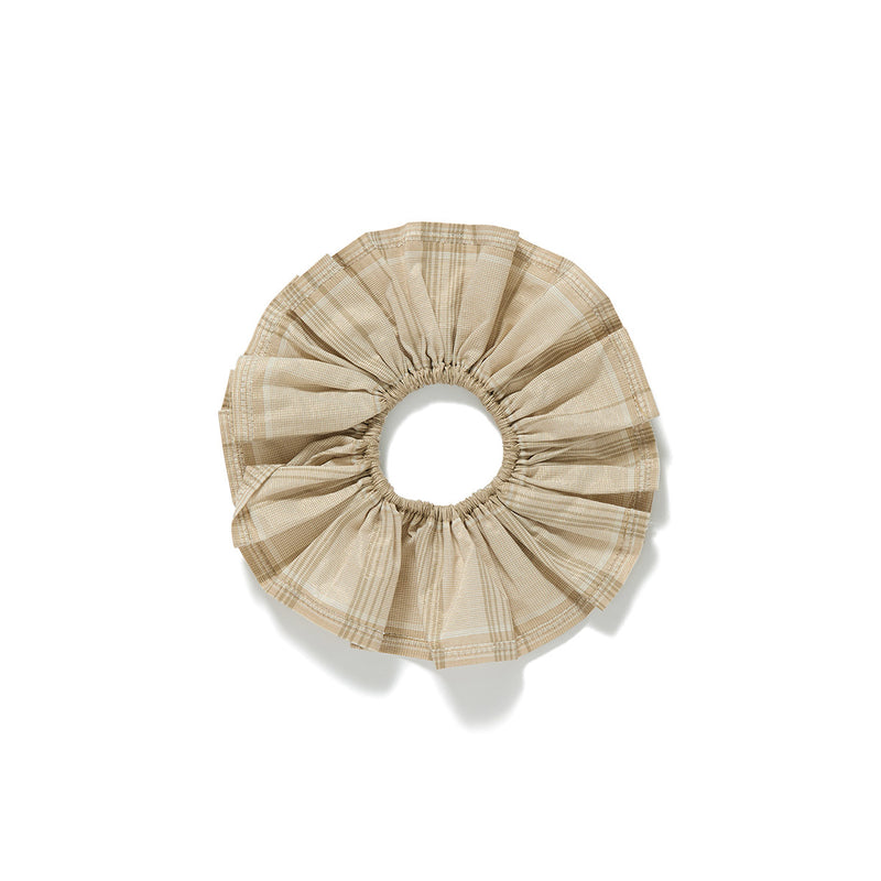 Vintage Fabric Scrunchie / Gold