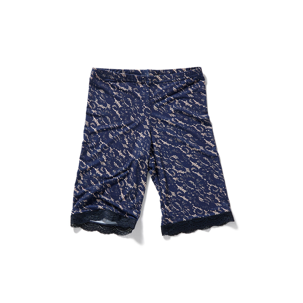 Lace Trim Shorts / Navy