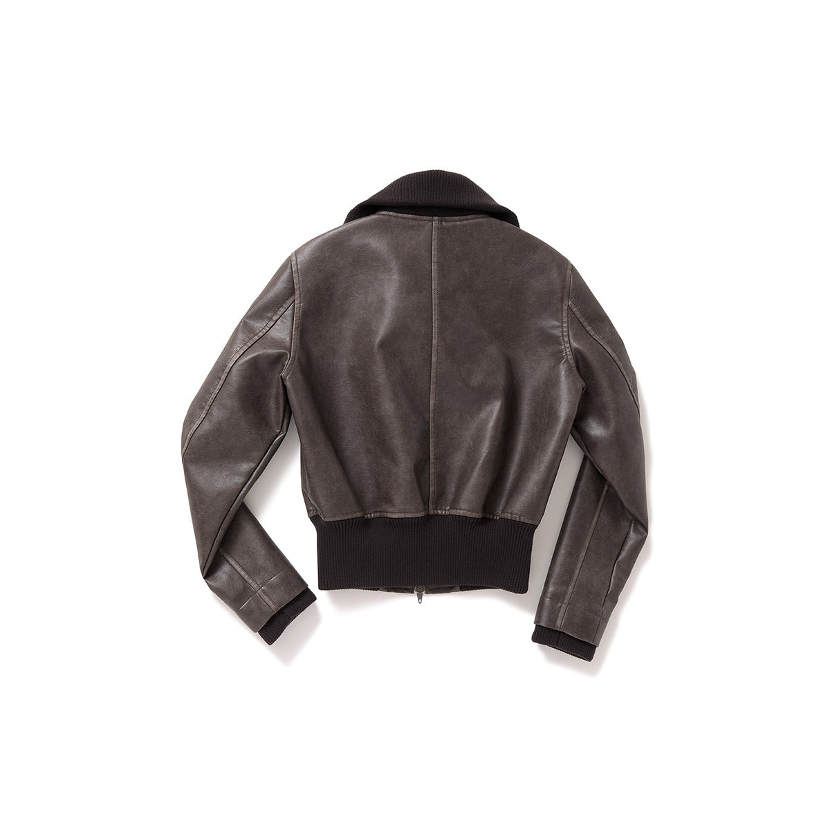 Faded Leather Blouson / Brown