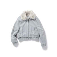 Fur Trimmed Sweat Blouson / Gray