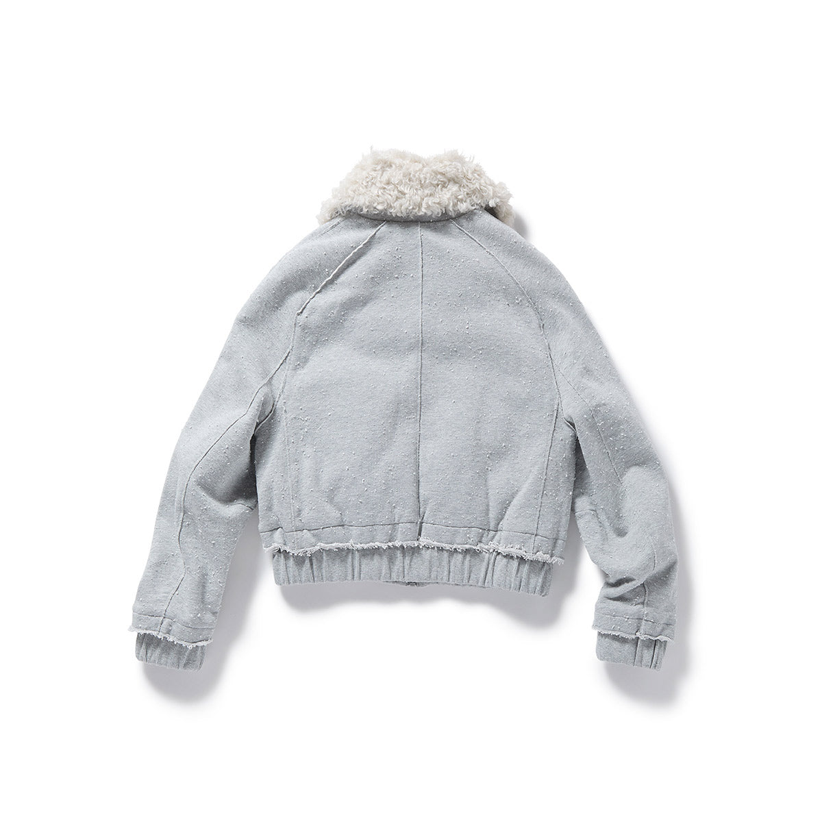 Fur Trimmed Sweat Blouson / Gray