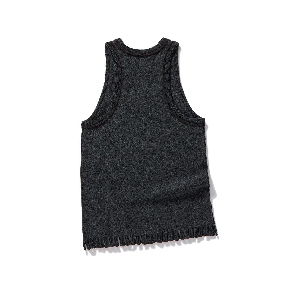 Mini Fringe Knit Top / Gray