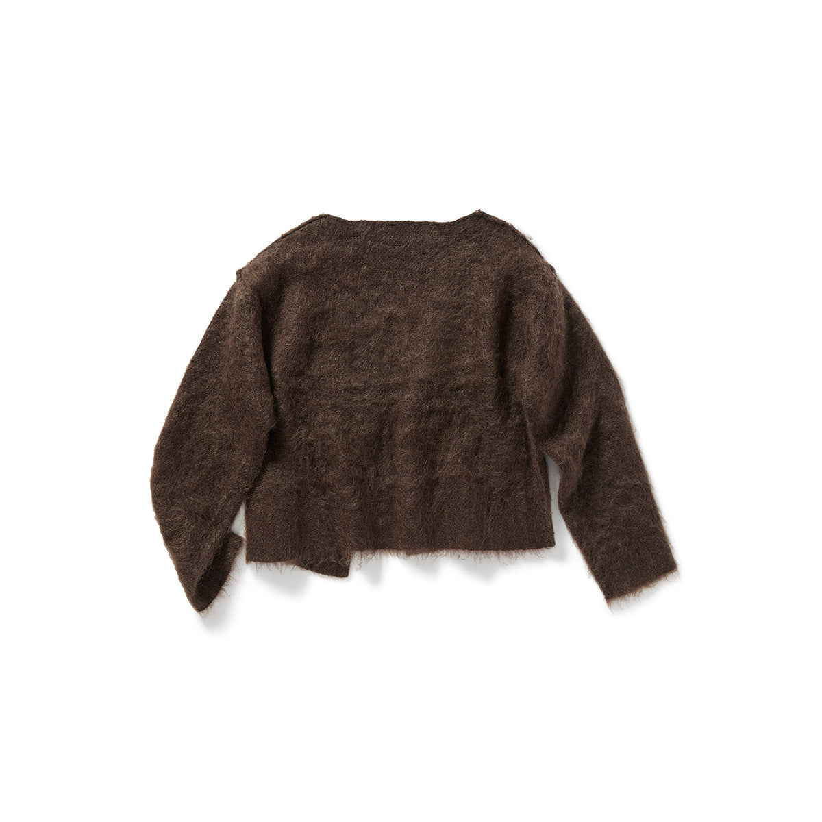 Wide Slit Argyle Line Cardigan / Brown