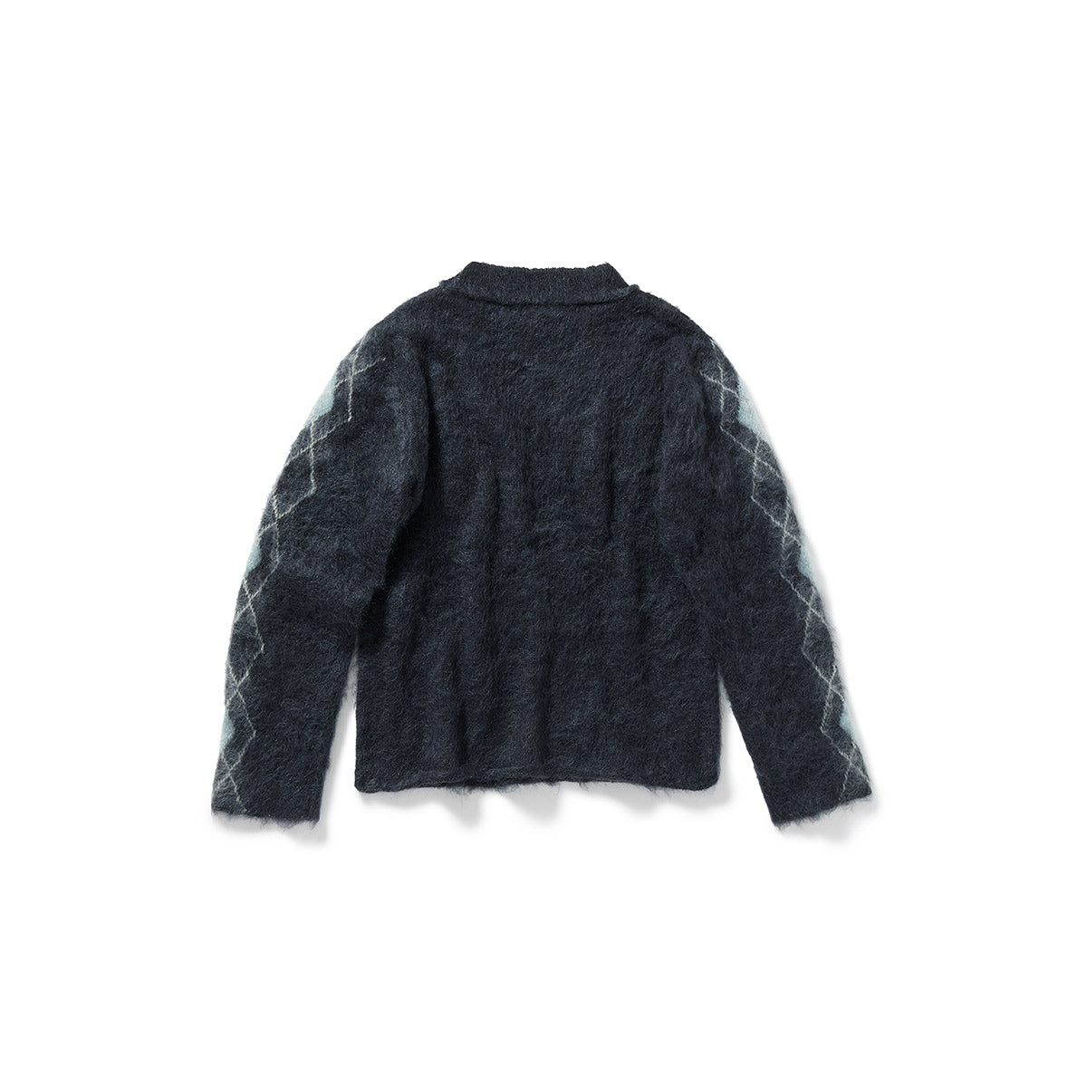 Argyle Line Knit Top / Gray