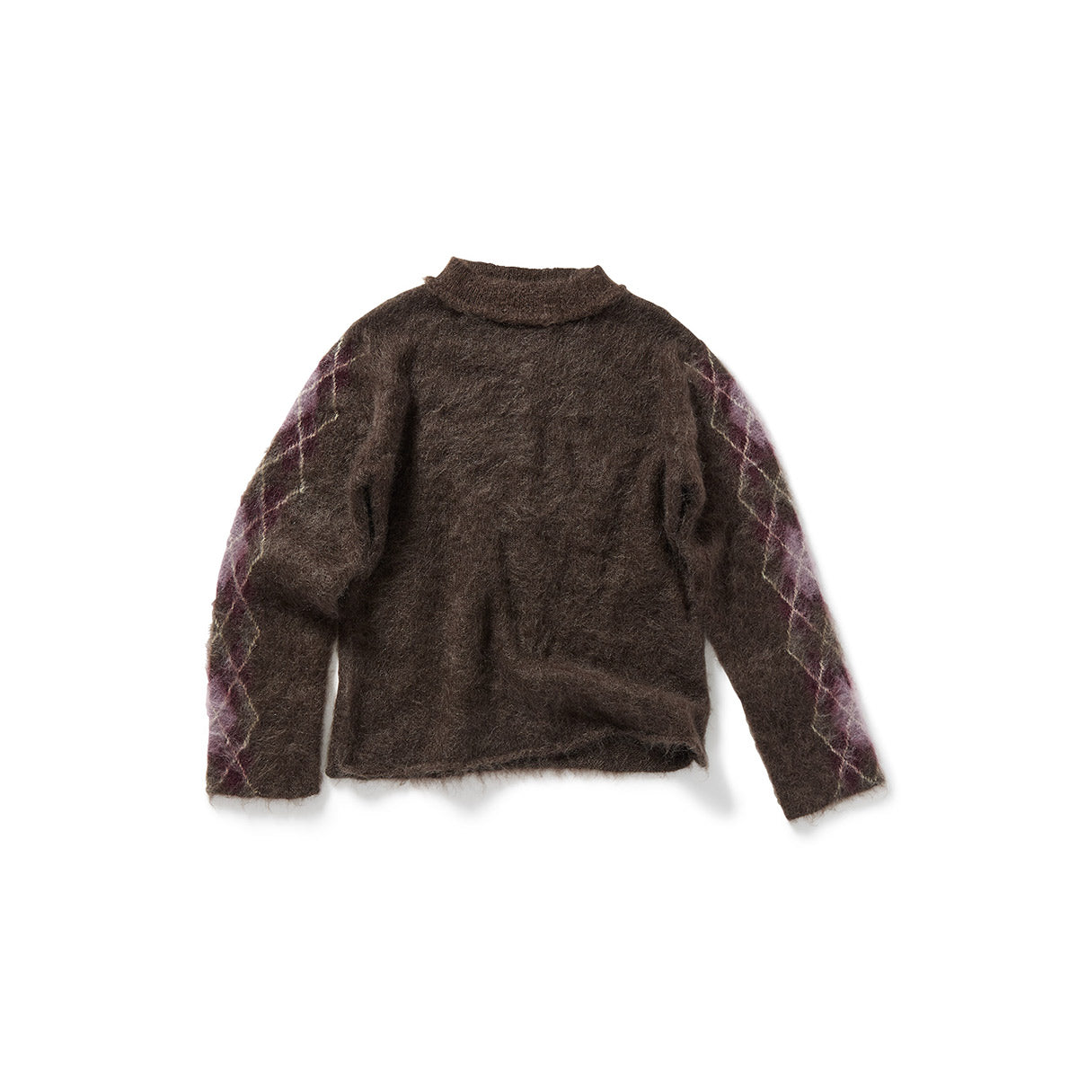 Argyle Line Knit Top / Brown