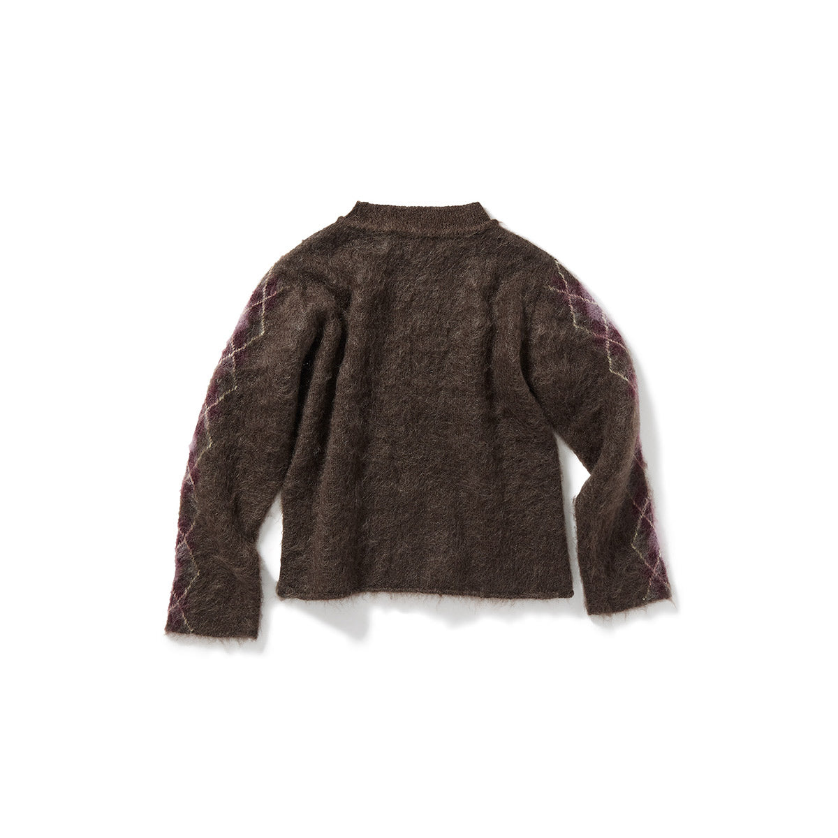Argyle Line Knit Top / Brown