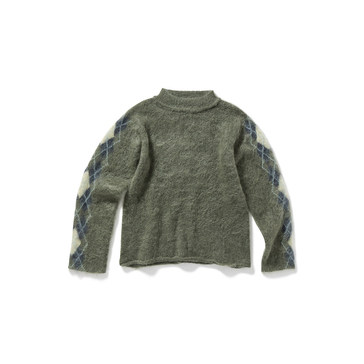 Argyle Line Knit Top / Khaki
