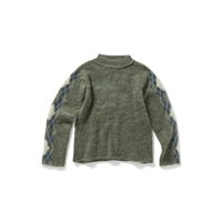 Argyle Line Knit Top / Khaki