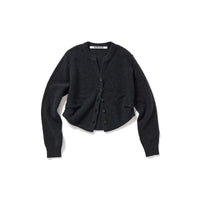 Side-Tuck Knit Cardigan / Gray