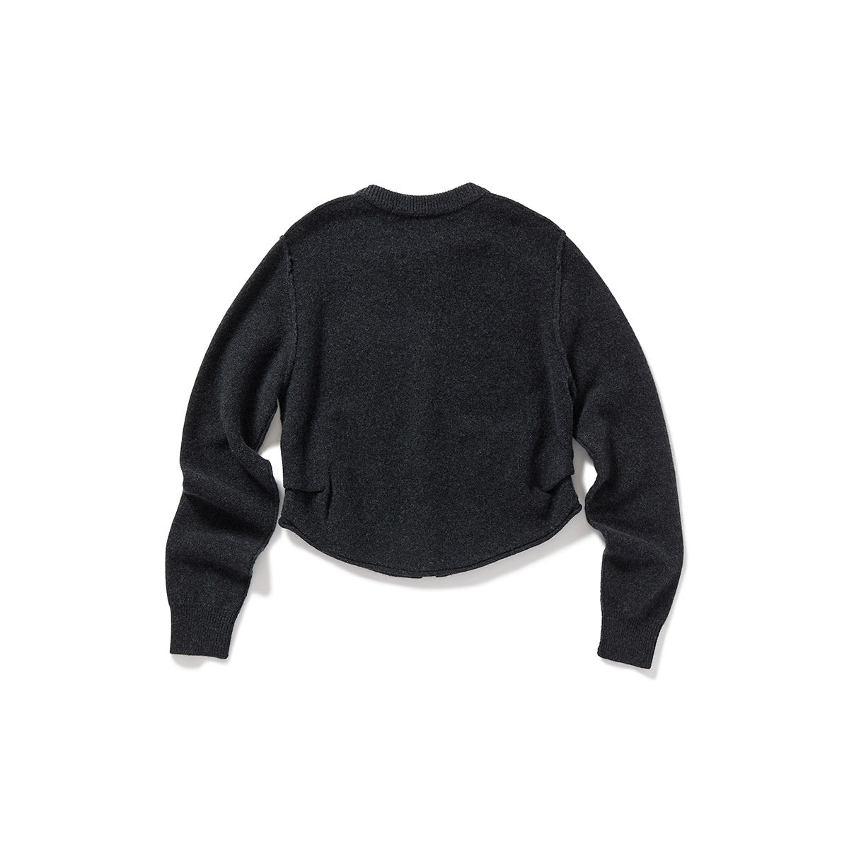 Side-Tuck Knit Cardigan / Gray