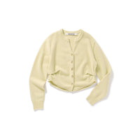 Side-Tuck Knit Cardigan / Cream