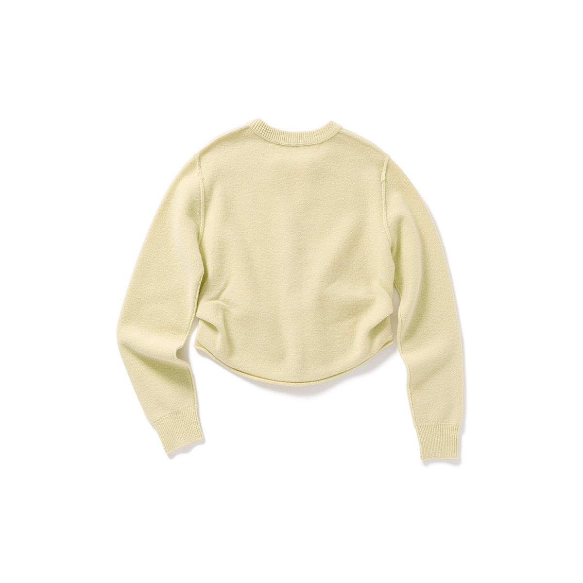 Side-Tuck Knit Cardigan / Cream