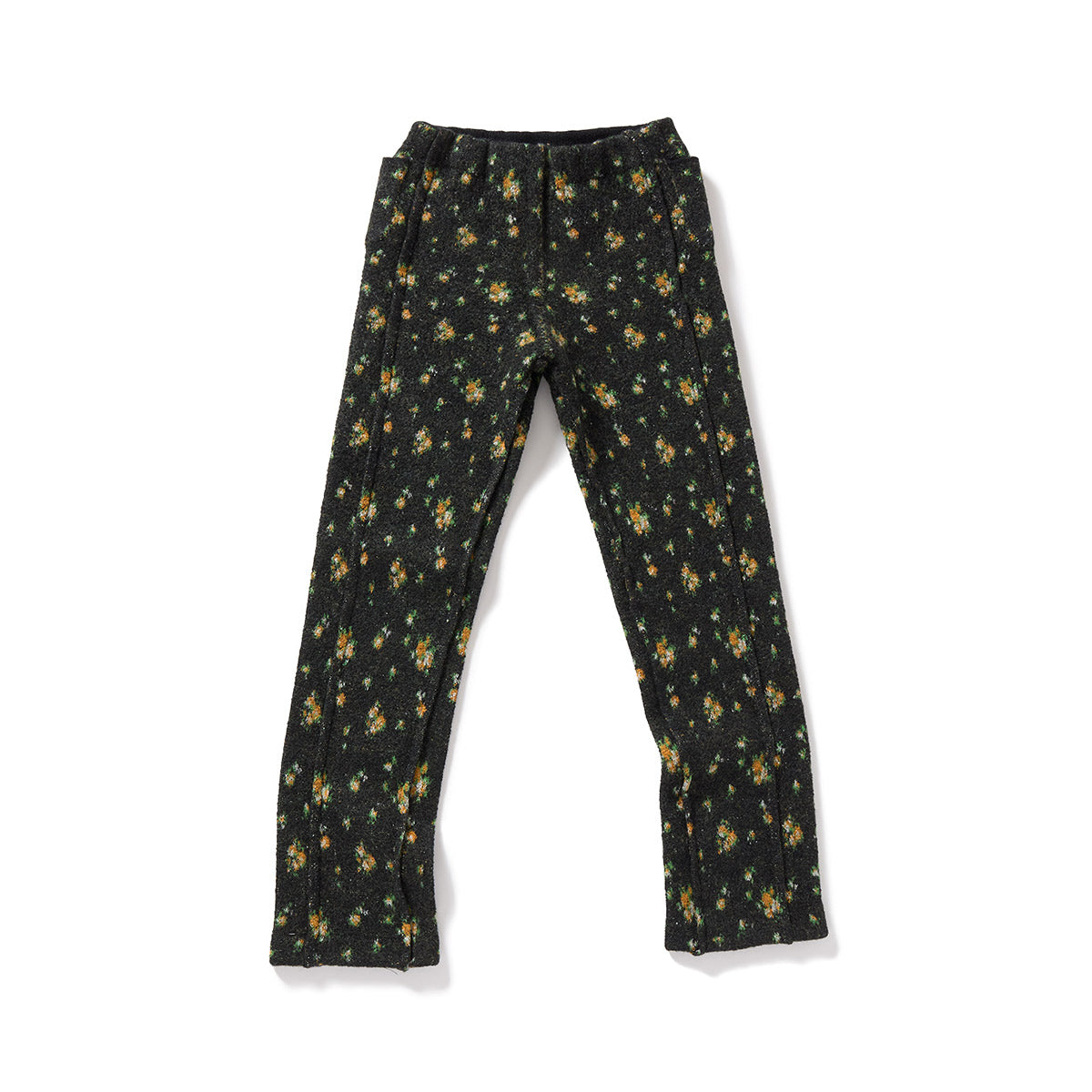 Floral Dot Knit Pants / Black