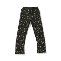 Floral Dot Knit Pants / Black