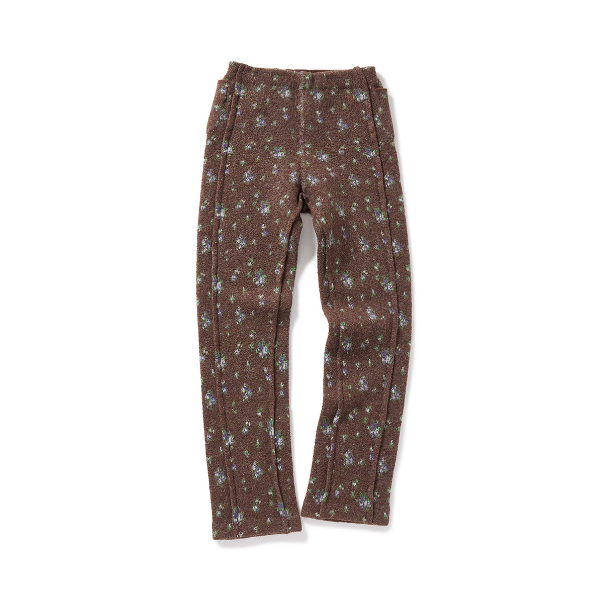 Floral Dot Knit Pants / Brown