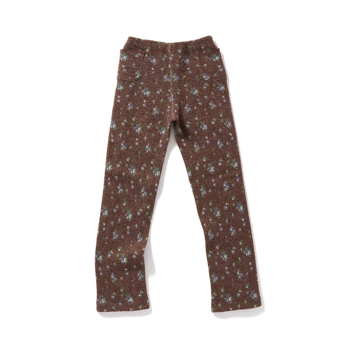 Floral Dot Knit Pants / Brown