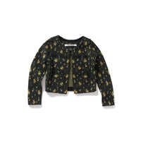 Floral Dot Knit Cardigan / Black