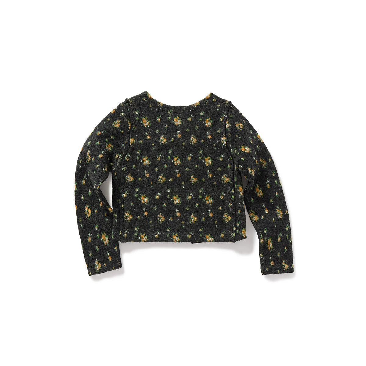 Floral Dot Knit Cardigan / Black