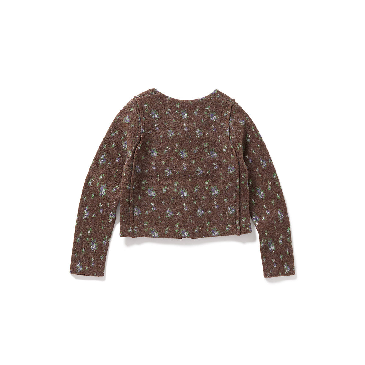 Floral Dot Knit Cardigan / Brown