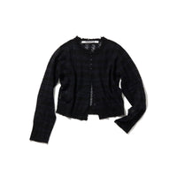 Thick Stripe Knit Cardigan / Navy