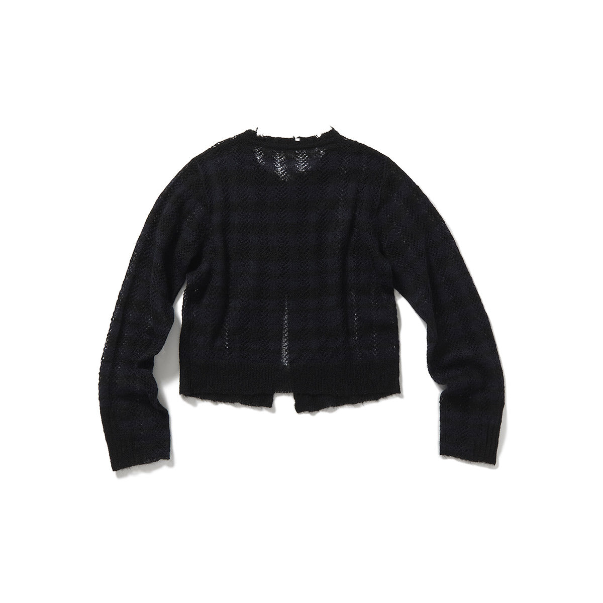 Thick Stripe Knit Cardigan / Navy