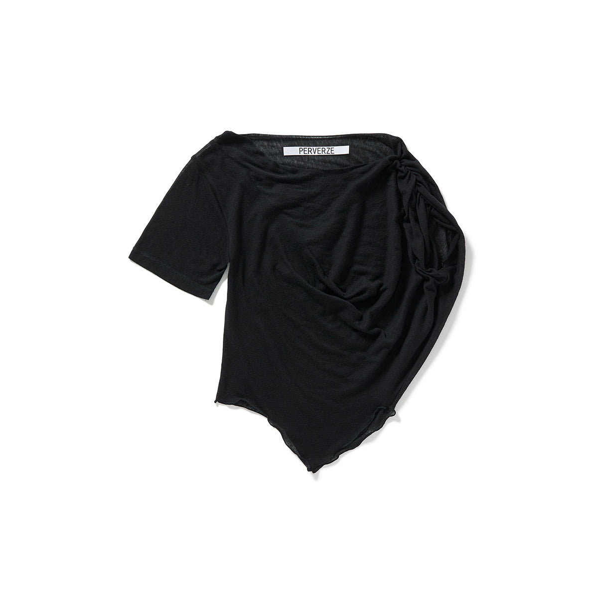 Remade Draped T-Shirt / Black