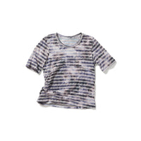Paneled Fitted T-Shirt / Gray