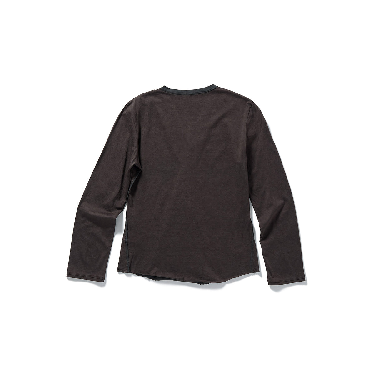 Layered Henley Long T-Shirts / Brown