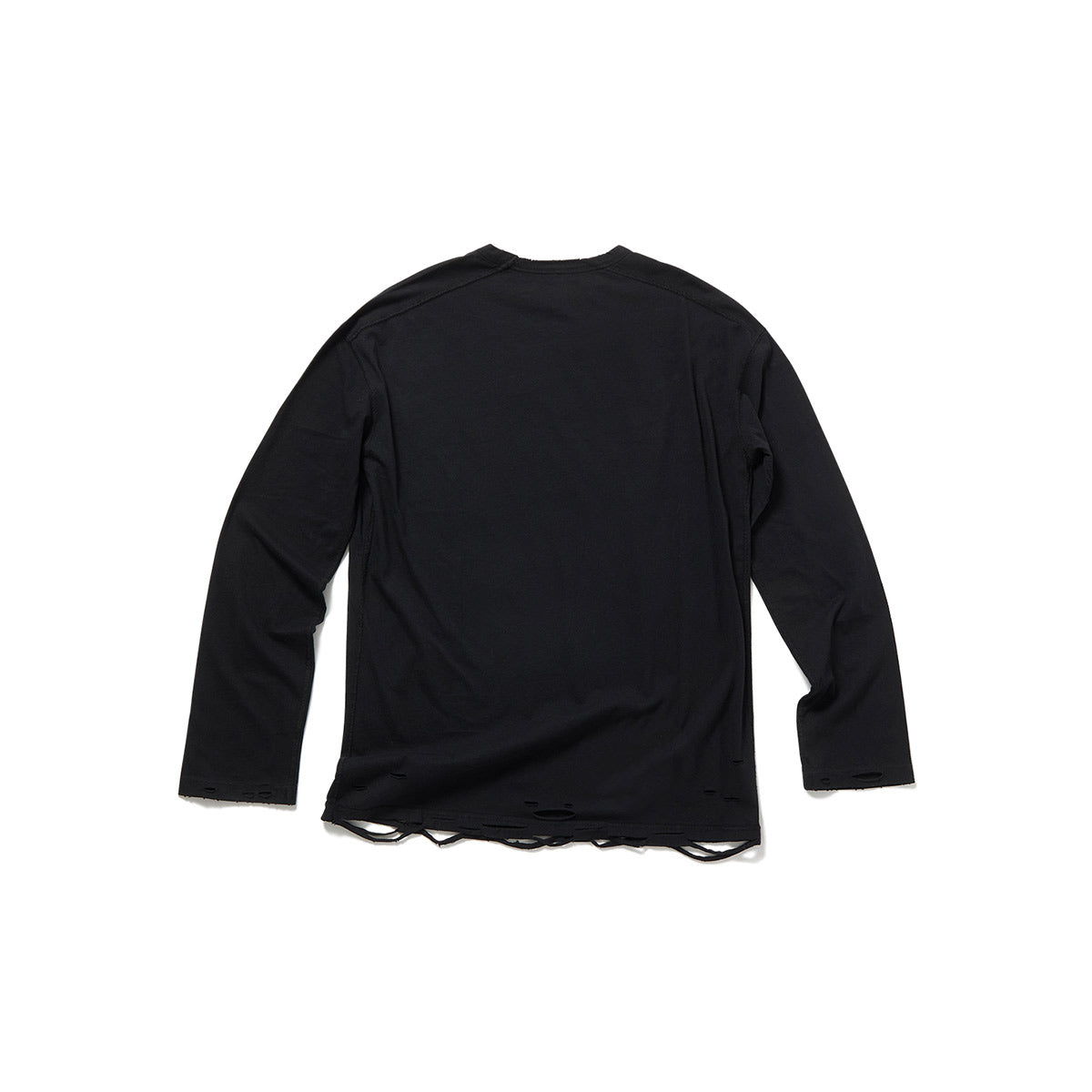 DISTRESS Long Sleeve T-Shirt / Black