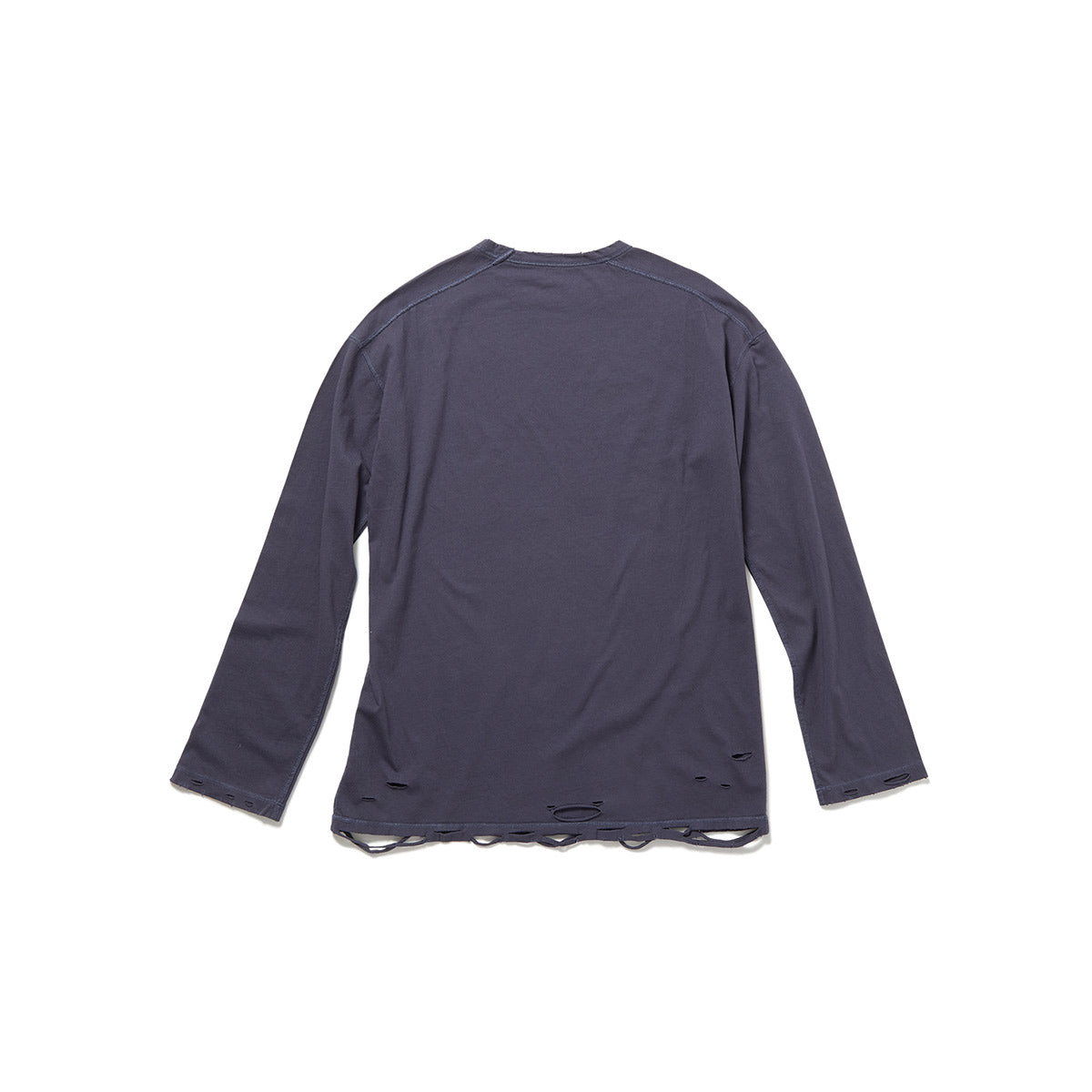 DISTRESS Long Sleeve T-Shirt / Navy