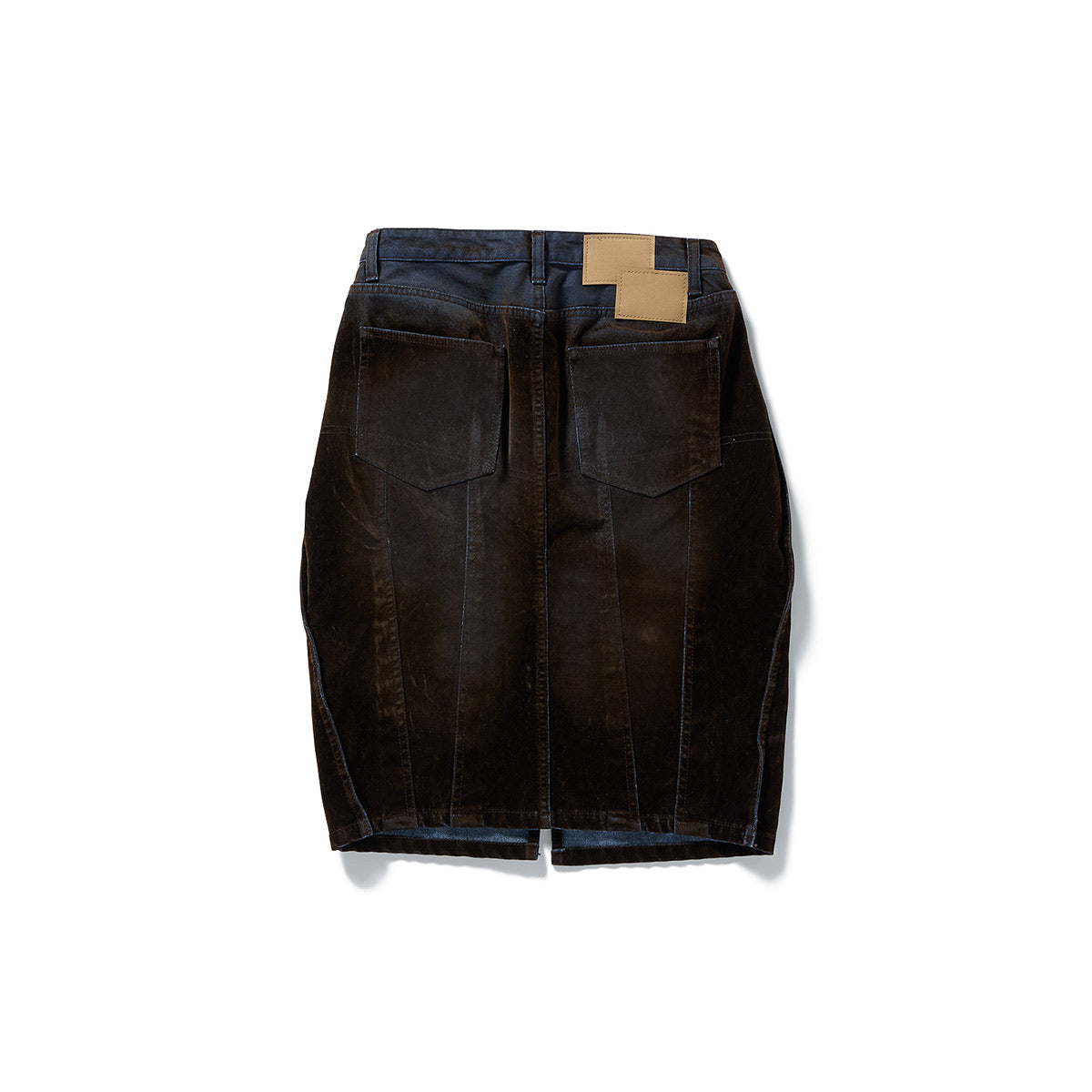 Flocky Denim Skirt / Brown