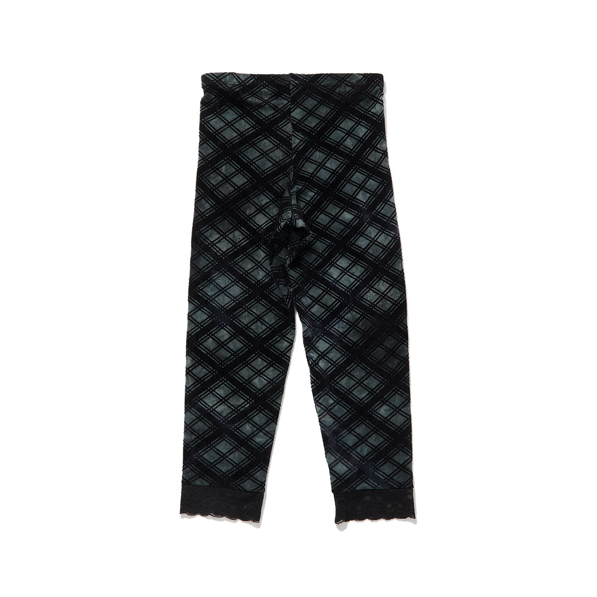 Lace-Trim Mid-Calf Shorts / Black