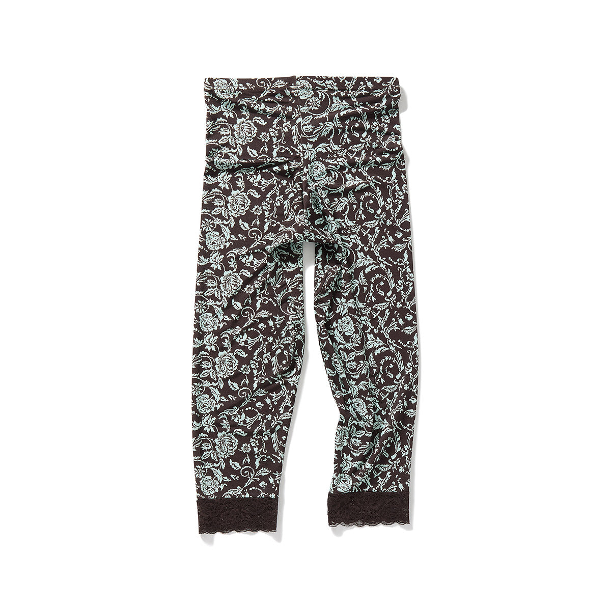 Lace-Trim Mid-Calf Shorts / Brown – PERVERZE