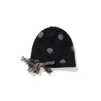 Jacquard Dot Knit Cap / Black