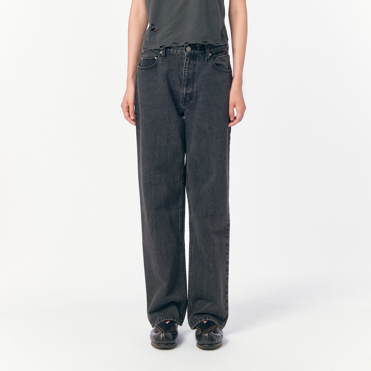 【新品未使用】PERVERZE パーバーズ　デニム　ベスト フリーサイズ Nano Mist Denim-Loose Straight / Black – PERVERZE