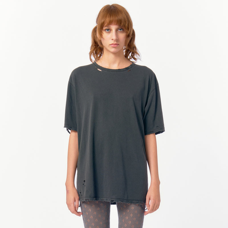 DISTRESS Regular T-Shirt / Gray