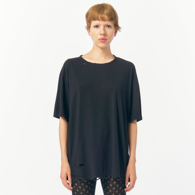 DISTRESS Regular T-Shirt / Black