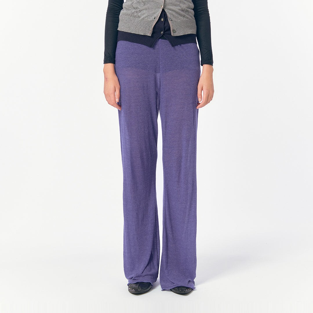 Sheer Jersey Long Pants / Blue – PERVERZE