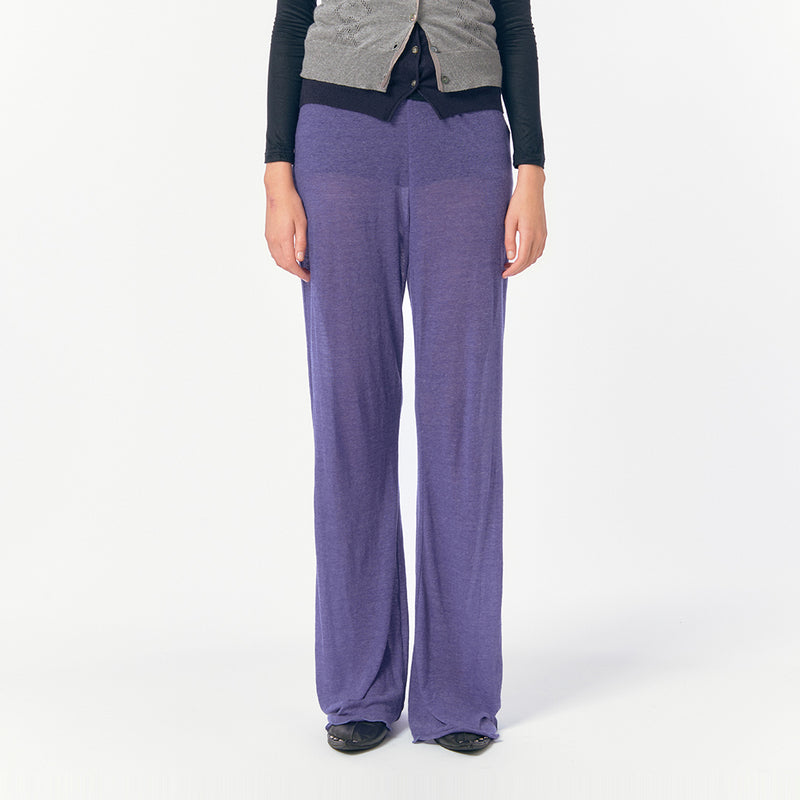 Sheer Jersey Long Pants / Blue