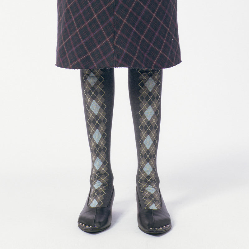 Argyle Line Socks / Gray