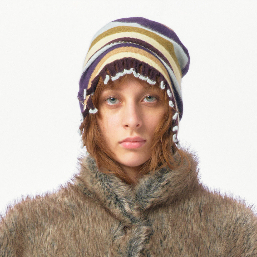 Mini Fringe Knit Cap / Mix – PERVERZE