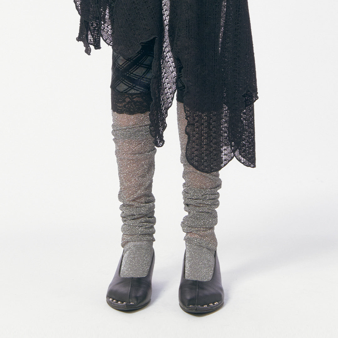 Knit Lace Jagged-hem Skirt / Black – PERVERZE